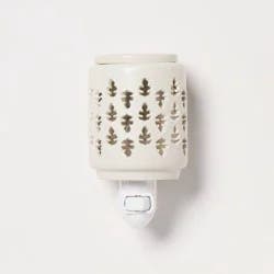 5" x 3" Paisley Pattern Plug-In Scent Warmer White - Threshold™: Ceramic, Electric, Incandescent Light