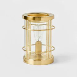 6.5" x 4.5" Edison Bulb Metal Scent Warmer Bronze - Threshold™
