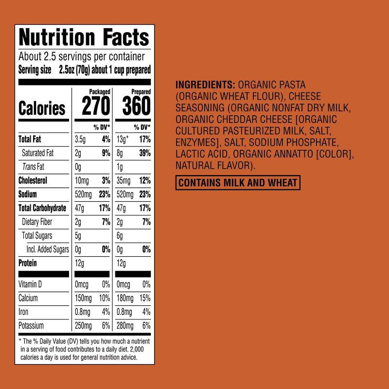 slide 4 of 4, Organic Shells & Cheddar Macaroni and Cheese - 6oz - Good & Gather™, 6 oz