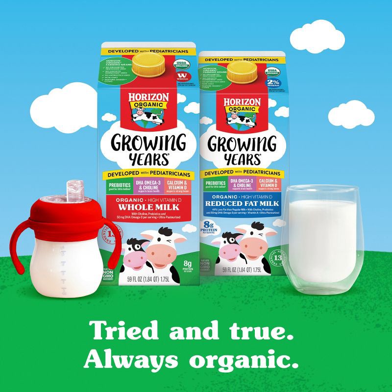 slide 8 of 16, Horizon Organic Growing Years Whole DHA Omega-3 Milk - 59 fl oz, 59 fl oz