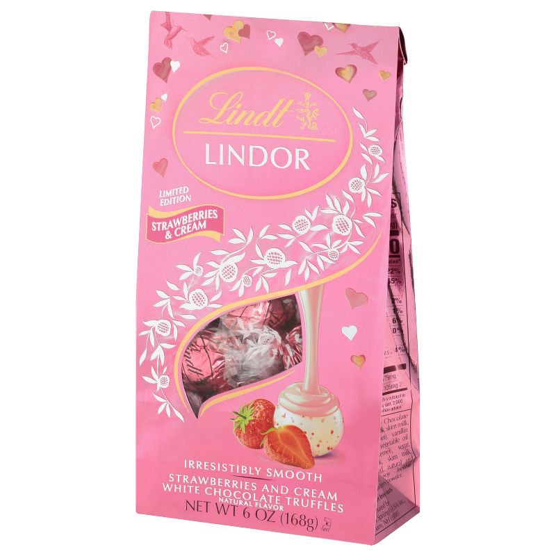 slide 5 of 10, Lindt Lindor Valentine's Strawberries and Cream White Chocolate Truffles - 6oz, 6 oz