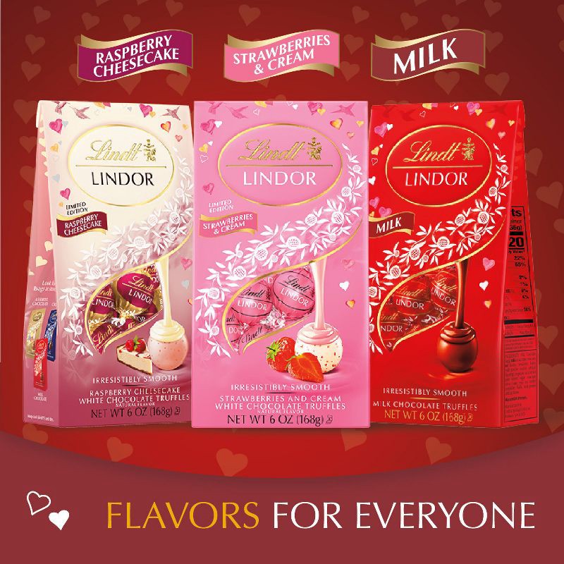 slide 6 of 9, Lindt Lindor Valentine's Milk Chocolate Truffles - 6oz, 6 oz