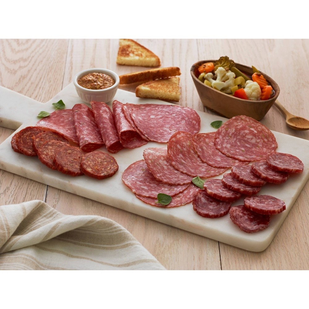 slide 2 of 2, Castle Wood Reserve Charcuterie Tray with Salami Varieties, 12 oz