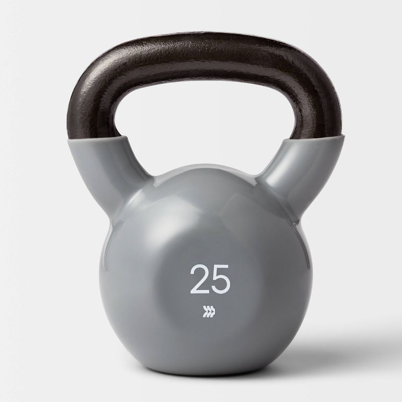 slide 1 of 3, Kettlebell 25lb Gray - All In Motion™, 25 lb