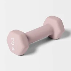 Dumbbell 3lbs Lilac - All In Motion™: PVC Coated, Iron Filled, Arm Workout