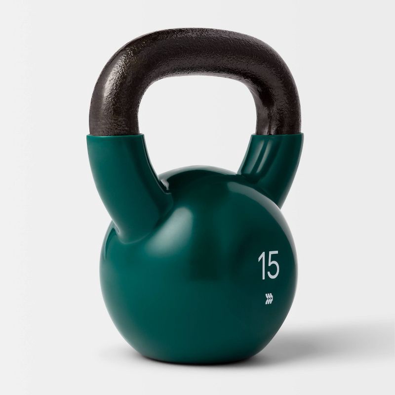 slide 2 of 3, Kettlebell 15lb Green - All in Motion™, 15 lb