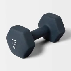 Dumbbell 15lbs Blue - All In Motion™: PVC Coated, Iron Core, Total Body Workout