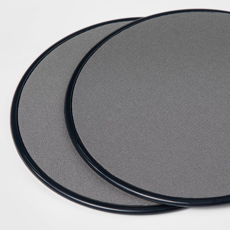 slide 3 of 3, Sliding Core Discs Black/Gray - All In Motion™, 1 ct