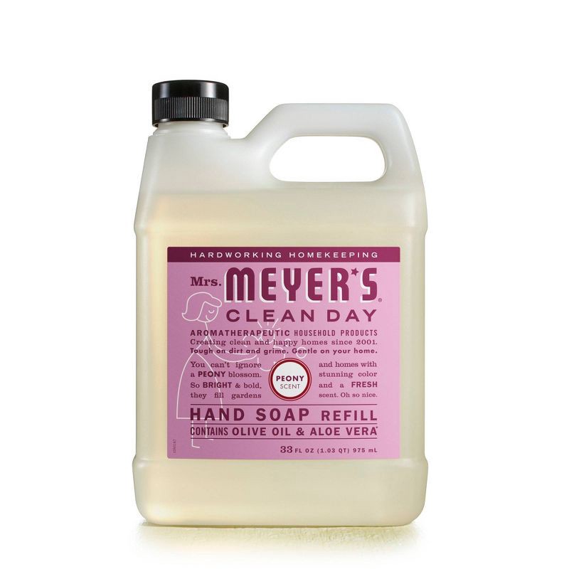 slide 1 of 6, Mrs. Meyer's Clean Day Peony Hand Soap Refill - 33 fl oz, 33 fl oz