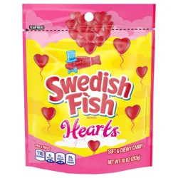 SWEDISH FISH Soft & Chewy Valentines Day Candy Hearts, 10 oz Bag