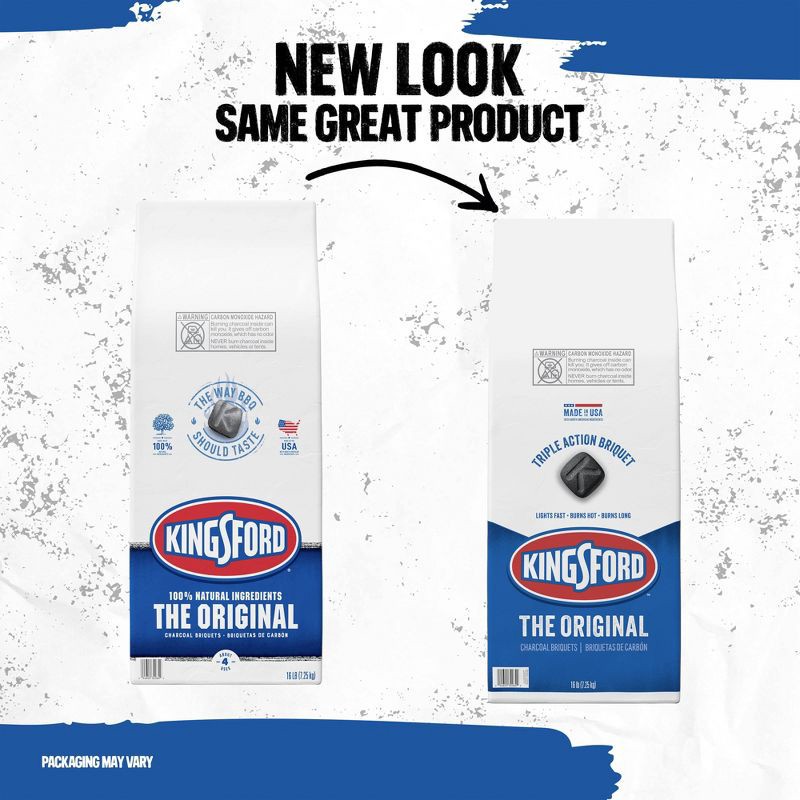 slide 2 of 12, Kingsford 16lb Charcoal Briquettes: Quick Lighting, USA-Made, Outdoor Grilling Fuel, 16 lb