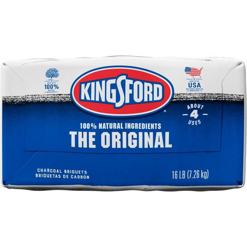 slide 12 of 14, Kingsford 16lb Charcoal Briquettes: Quick Lighting, USA-Made, Outdoor Grilling Fuel, 16 lb