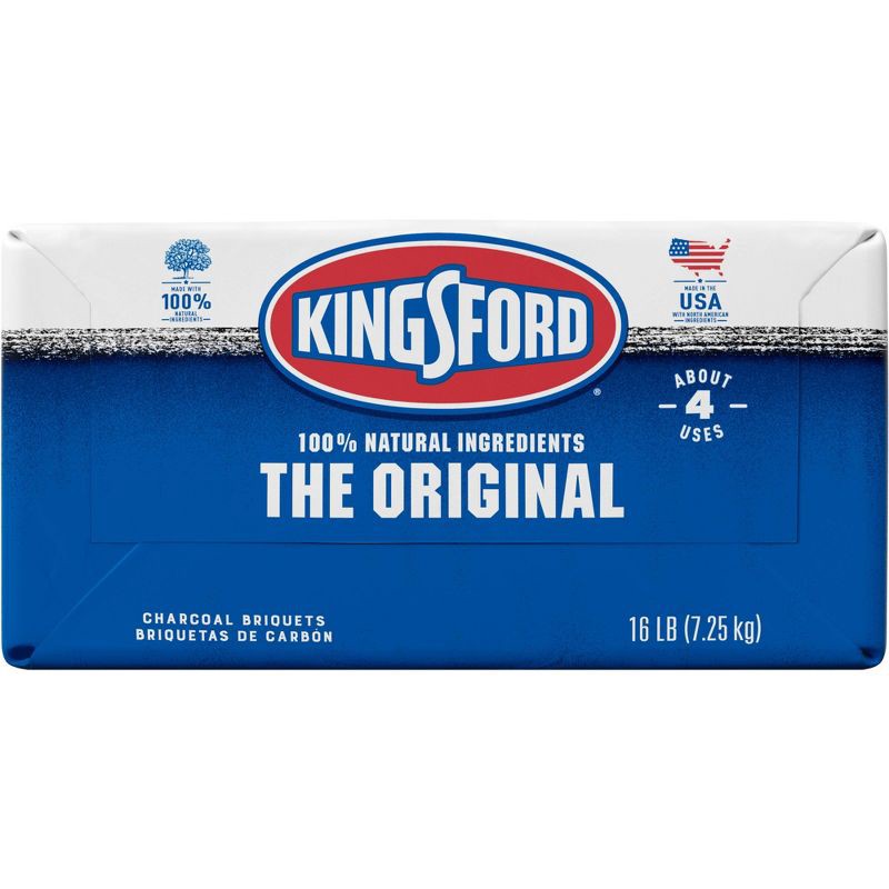 slide 14 of 14, Kingsford 16lb Charcoal Briquettes: Quick Lighting, USA-Made, Outdoor Grilling Fuel, 16 lb