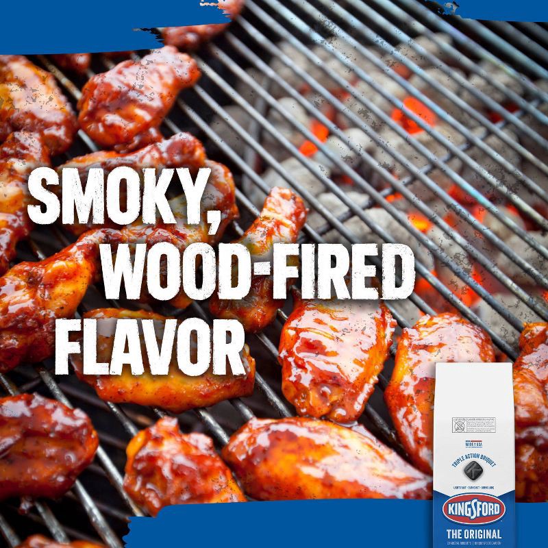 slide 7 of 12, Kingsford 16lb Charcoal Briquettes: Quick Lighting, USA-Made, Outdoor Grilling Fuel, 16 lb