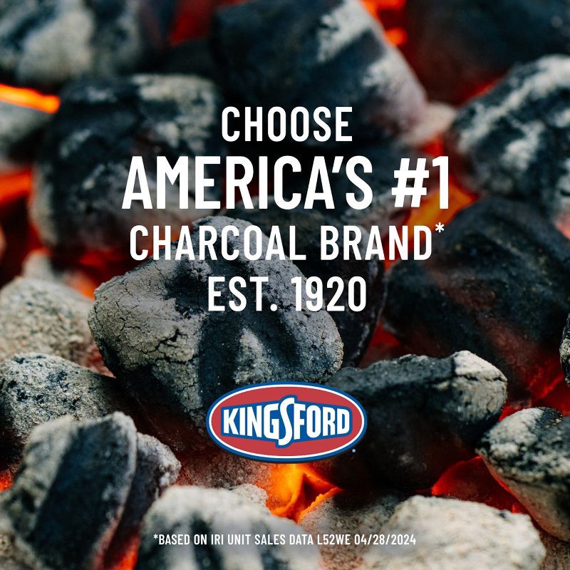 slide 7 of 14, Kingsford 16lb Charcoal Briquettes: Quick Lighting, USA-Made, Outdoor Grilling Fuel, 16 lb