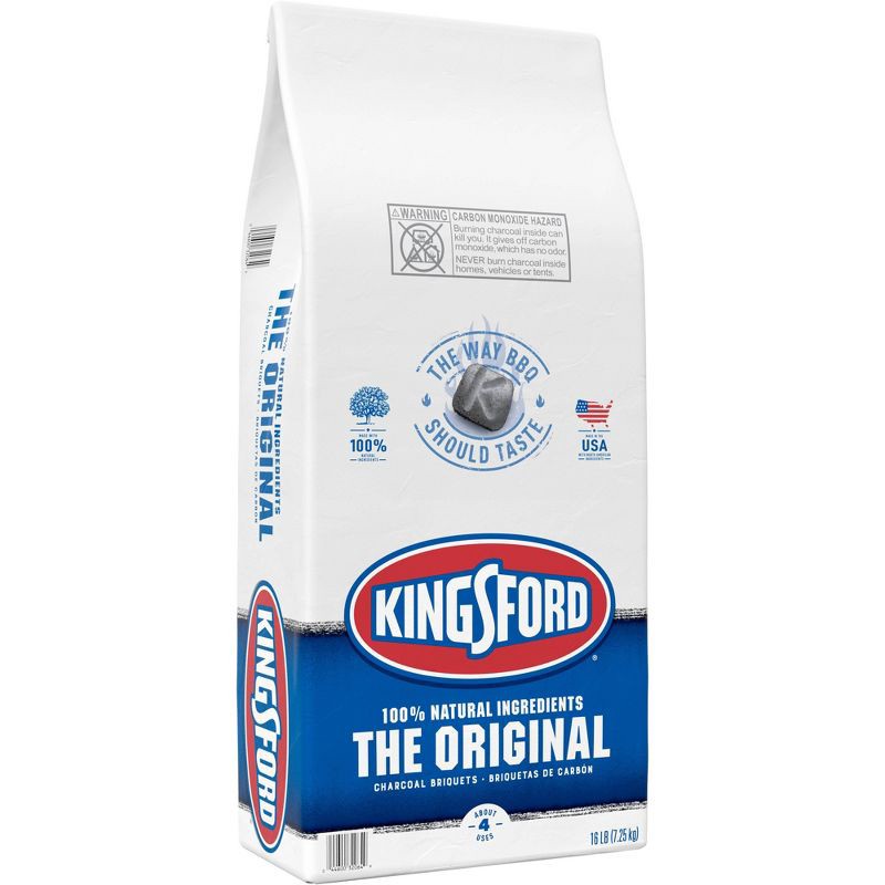 slide 11 of 14, Kingsford 16lb Charcoal Briquettes: Quick Lighting, USA-Made, Outdoor Grilling Fuel, 16 lb