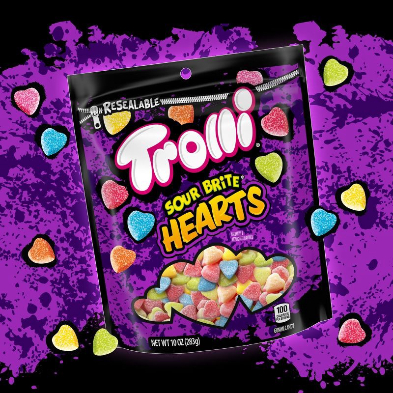 slide 2 of 6, Trolli Valentine's Sour Brite Gummi Hearts Candy - 10oz, 10 oz