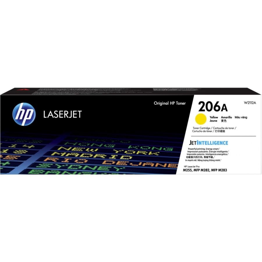 slide 2 of 2, HP 206A Yellow Toner Cartridge (W2112A), 1 ct