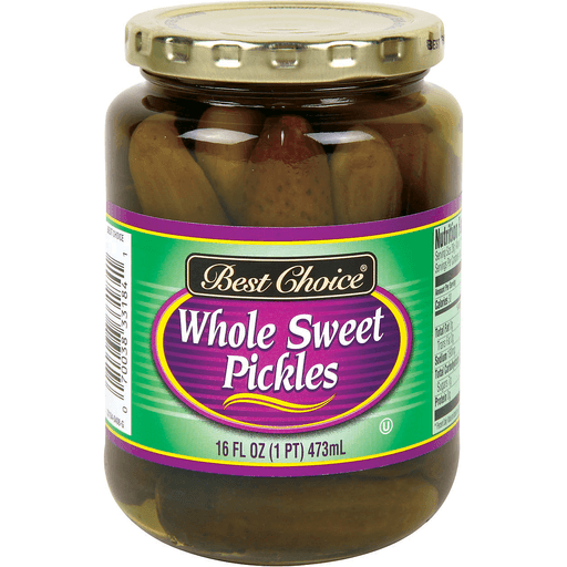 slide 1 of 1, Best Choice Whole Sweet Pickles, 16 oz