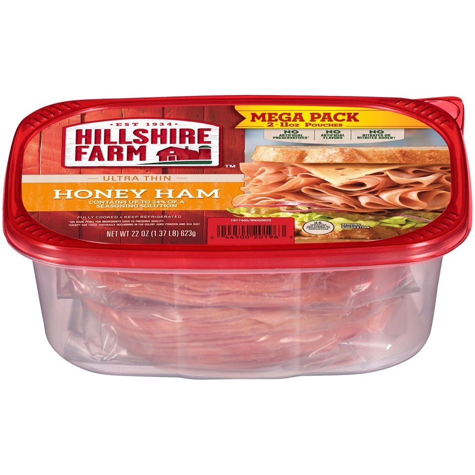 slide 5 of 6, Hillshire Farm Ultra Thin Sliced Honey Ham Sandwich Meat, 22 oz, 623.69 g