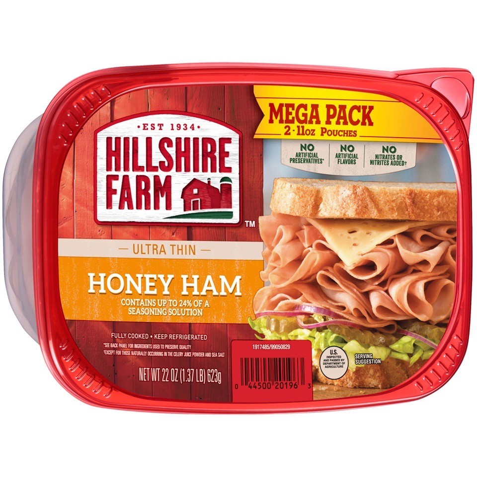 slide 6 of 6, Hillshire Farm Ultra Thin Sliced Honey Ham Sandwich Meat, 22 oz, 623.69 g