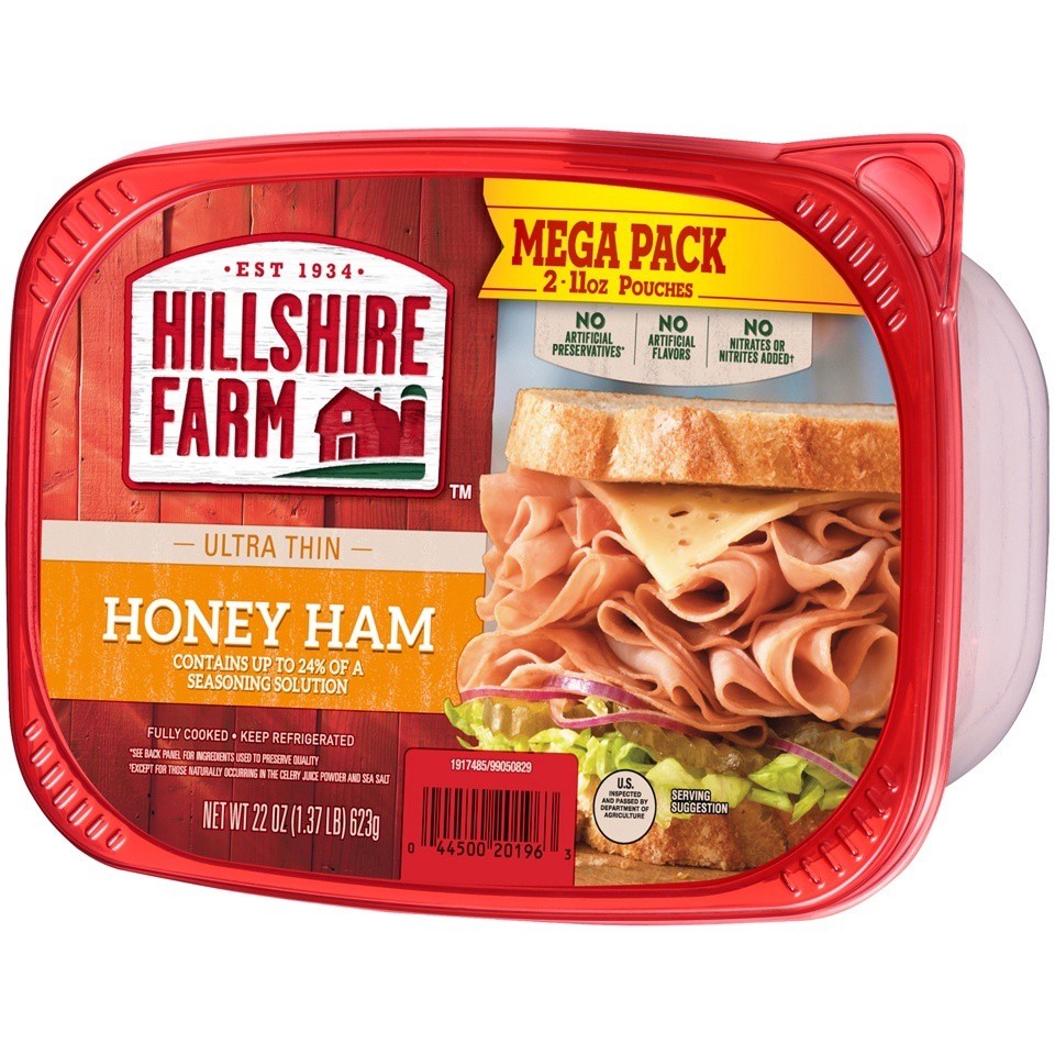 slide 4 of 6, Hillshire Farm Ultra Thin Sliced Honey Ham Sandwich Meat, 22 oz, 623.69 g