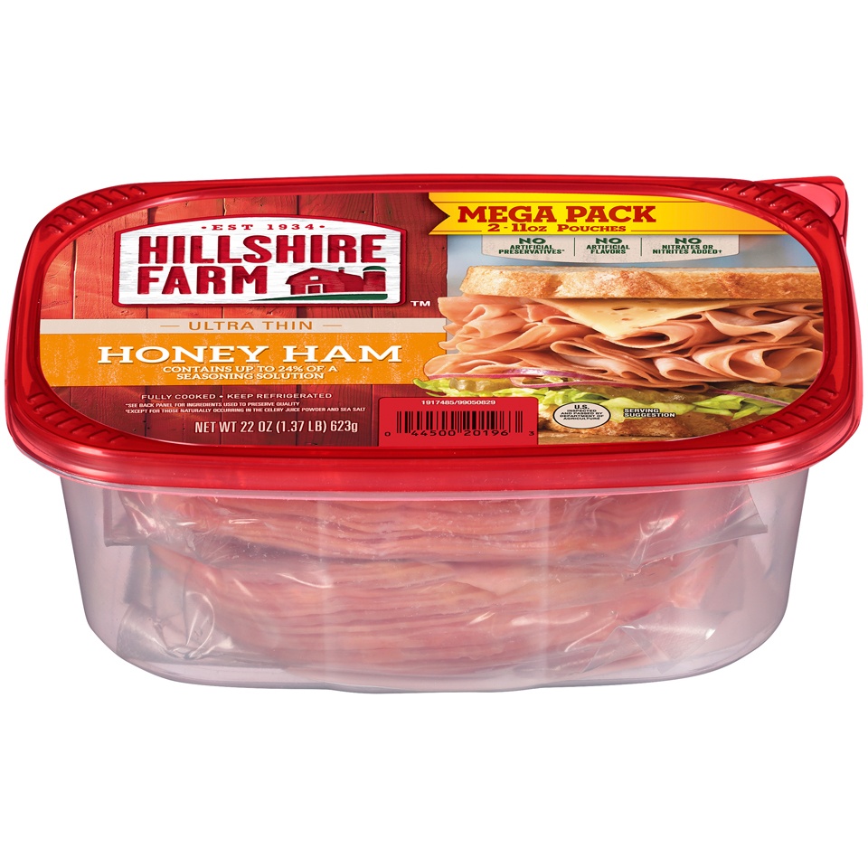 slide 1 of 1, Hillshire Farm Ultra Thin Sliced Lunchmeat Honey Ham, 22 oz