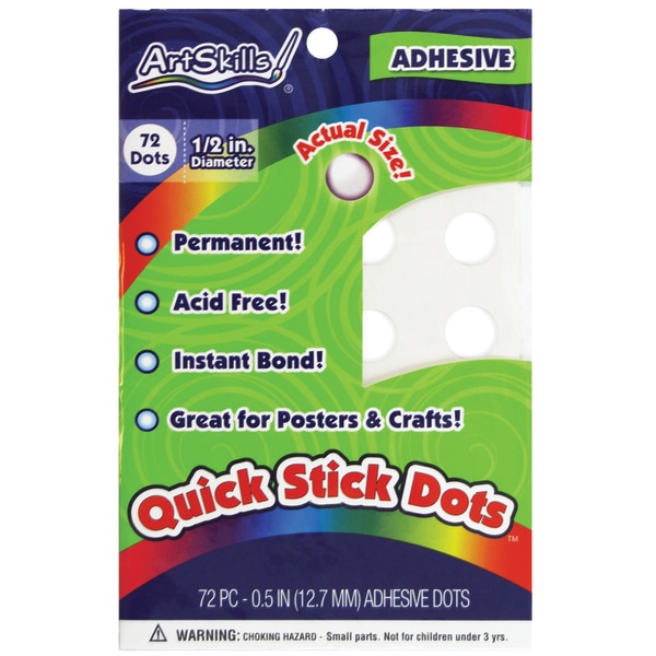 slide 1 of 1, ArtSkills Stick-it Dots Instant Bond Glue Dots, 72 ct