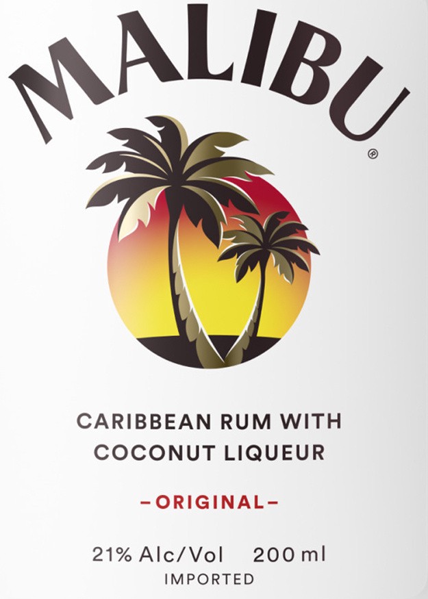 slide 8 of 8, Malibu Flavored Caribbean Rum with Coconut Liqueur 200mL Bottle 42 Proof, 200 ml