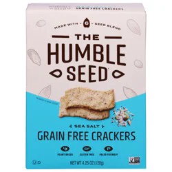 The Humble Seed Grain Free Sea Salt Crackers 4.25 oz