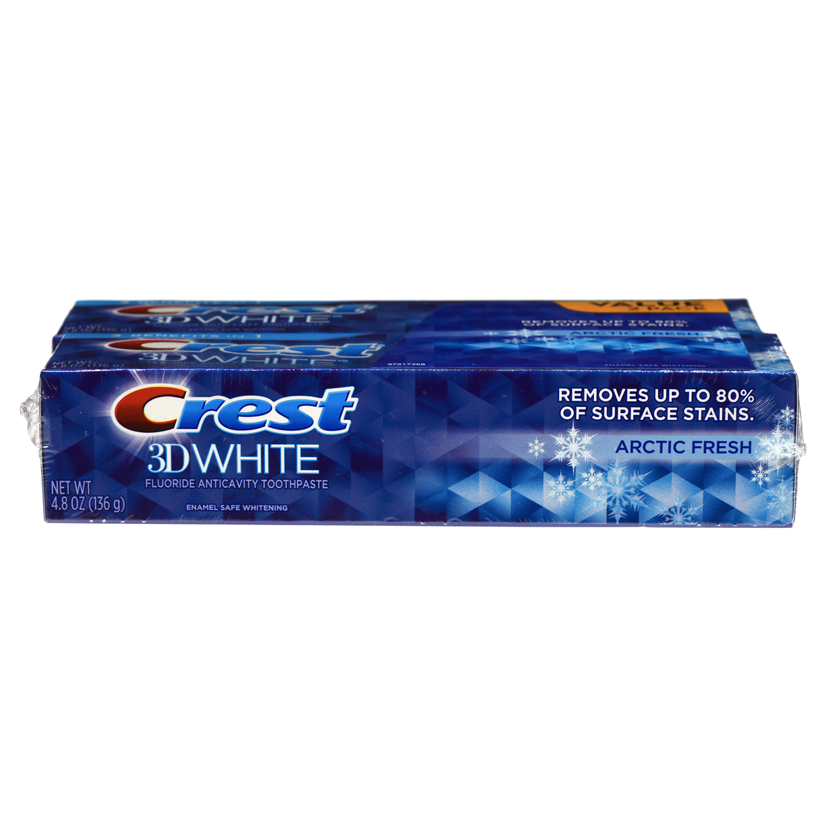 slide 3 of 6, Crest 3D White Arctic Fresh Whitening Toothpaste - Icy Cool Mint, 2 ct; 4.8 oz