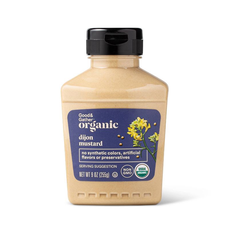 slide 1 of 3, Organic Dijon Mustard - 9oz - Good & Gather™, 9 oz