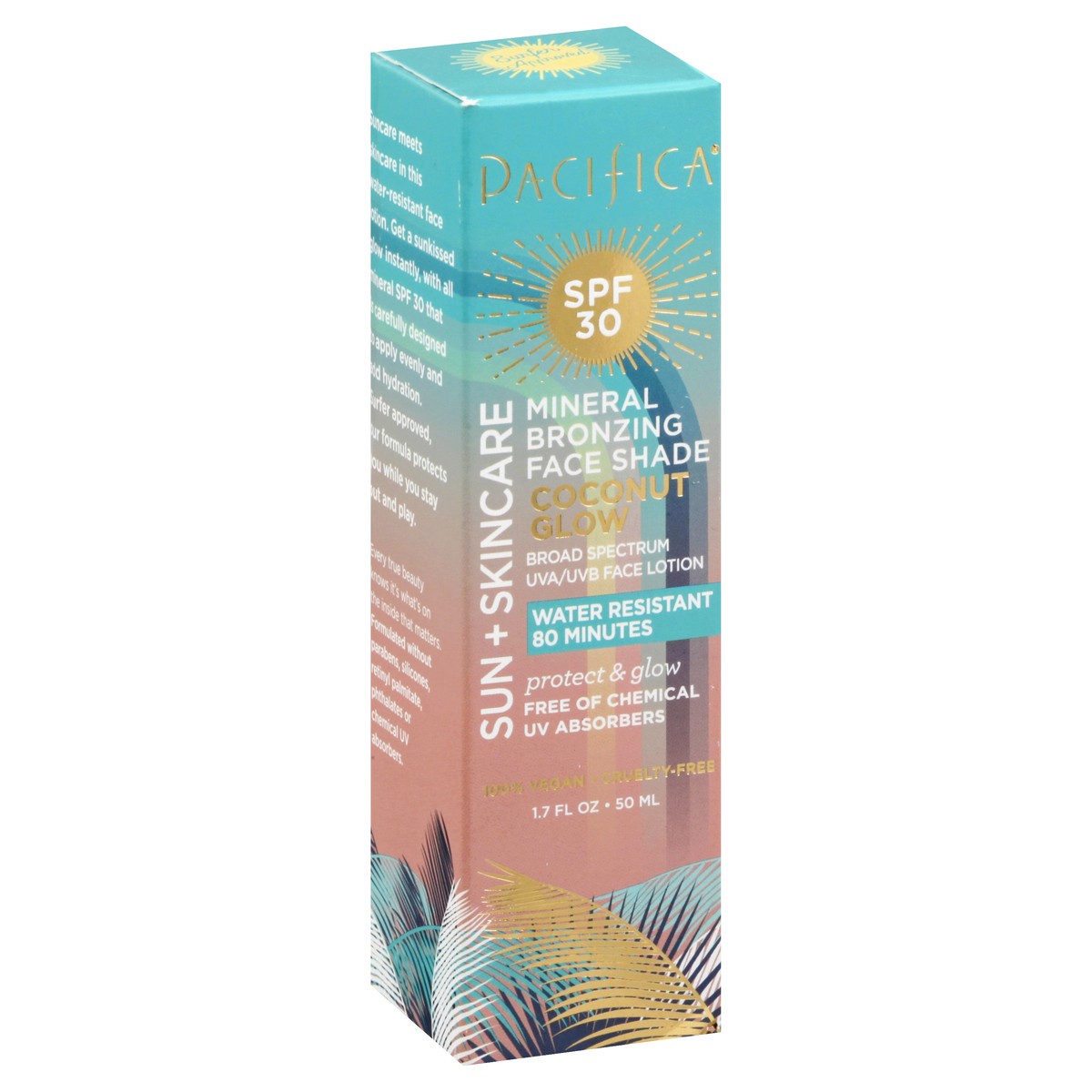 slide 6 of 9, Pacifica UVA/UVB Face Lotion Mineral Broad Spectrum SPF 30 Coconut Glow Sun + Skincare Lotion 1.7 oz, 1.7 oz