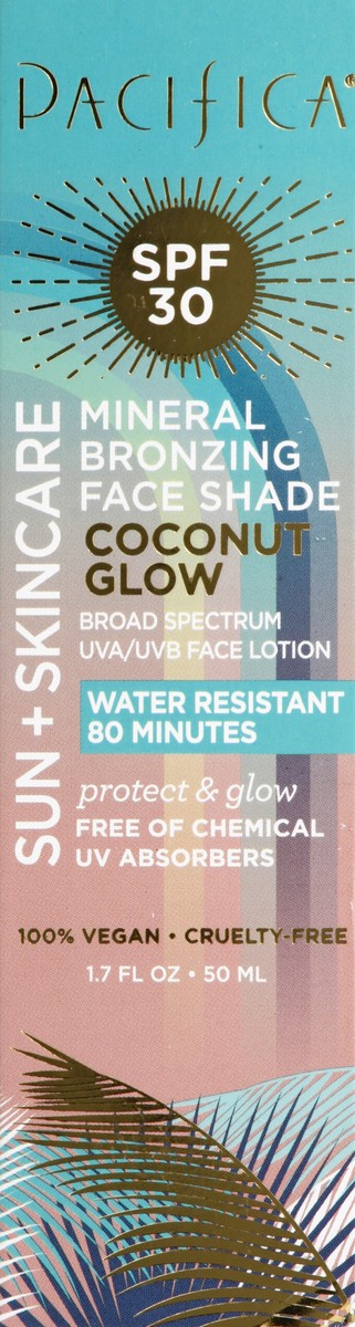 slide 9 of 9, Pacifica UVA/UVB Face Lotion Mineral Broad Spectrum SPF 30 Coconut Glow Sun + Skincare Lotion 1.7 oz, 1.7 oz