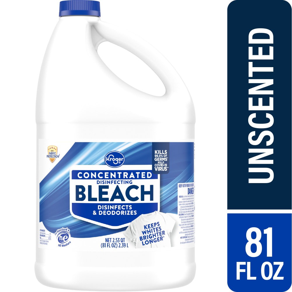 slide 1 of 4, Kroger Concentrated Disinfecting Bleach, 81 fl oz