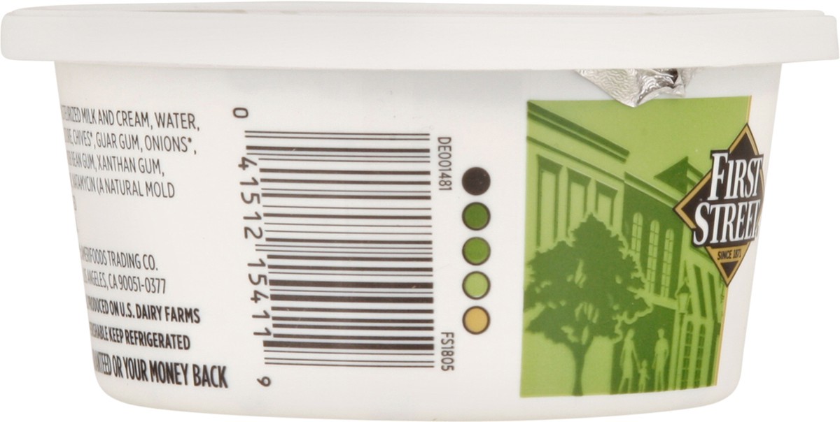 slide 8 of 13, First Street Chive & Onion Cream Cheese Spread, 8 oz