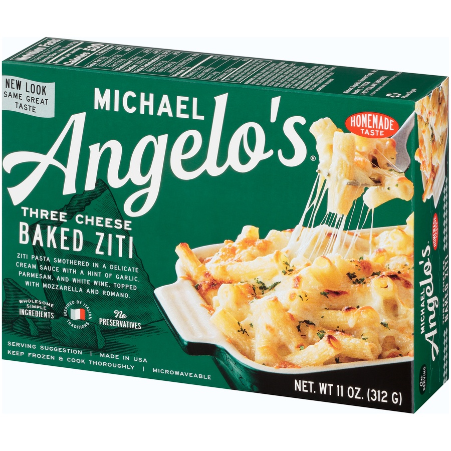 slide 3 of 8, Michael Angelo's Three Cheese Baked Ziti, 11 oz