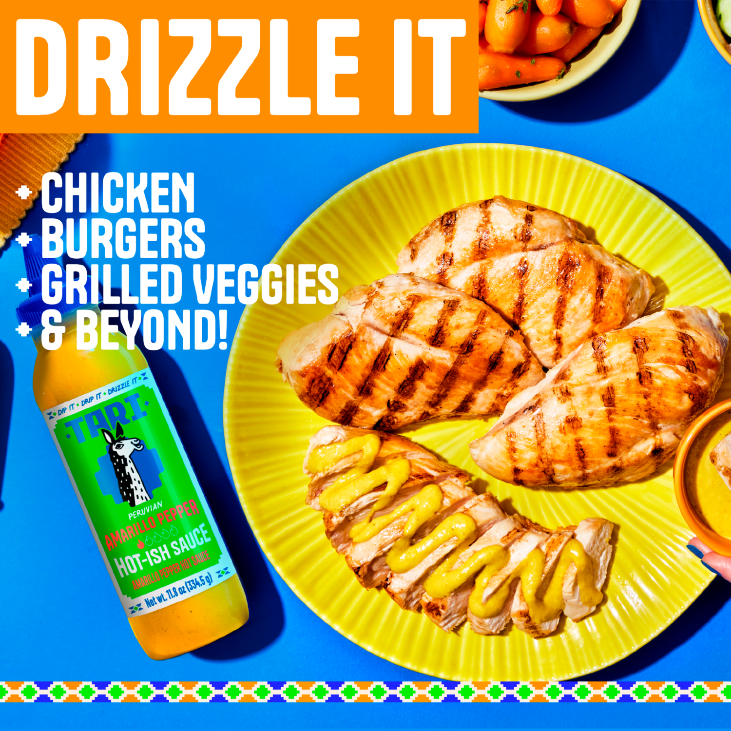 slide 3 of 8, Tari Hot Sauce - Aji Amarillo - Perfect for Chicken, Fish, Fries, Noodles & more - 11.8oz, 11.8 oz