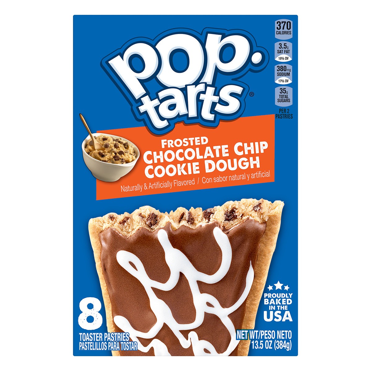 slide 1 of 5, Pop-Tarts Toaster Pastries, Frosted Cookie Dough, 13.5 oz, 4 Count, 8 ct