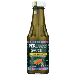 Peruana Sauce, Aji Verde Gourmet Yellow And Green Pepper + Cilantro Sauce, 7 Oz