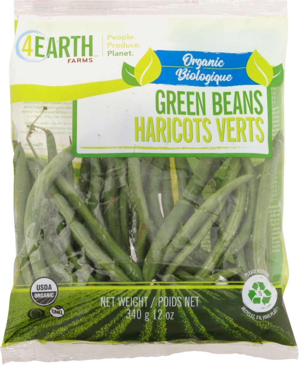 slide 12 of 12, 4Earth Farms Organic Green Beans 12 oz, 12 oz