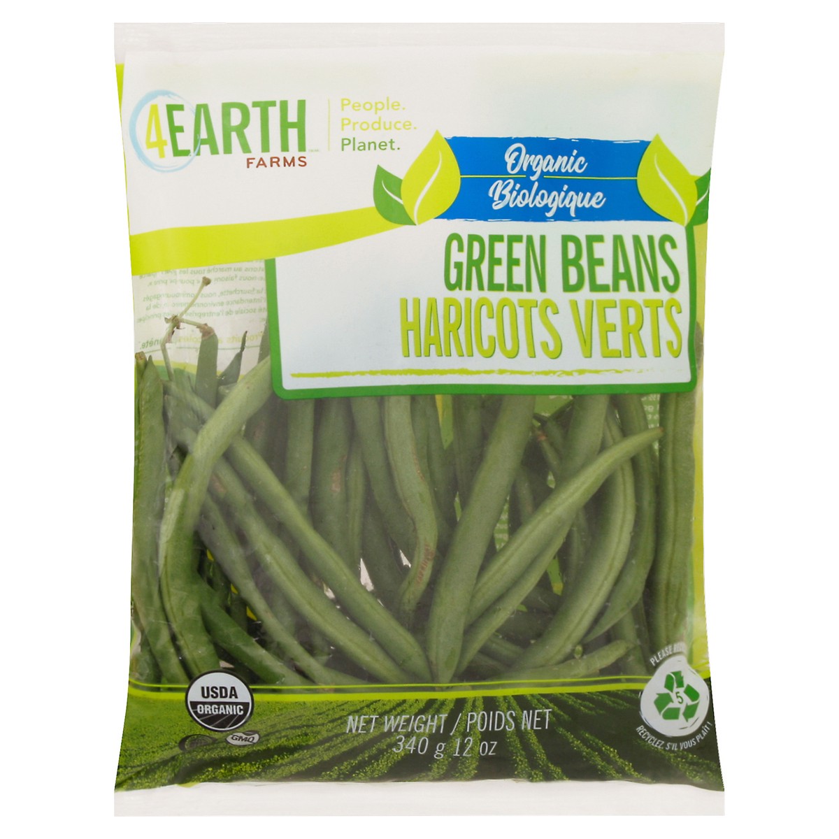 slide 5 of 12, 4Earth Farms Organic Green Beans 12 oz, 12 oz