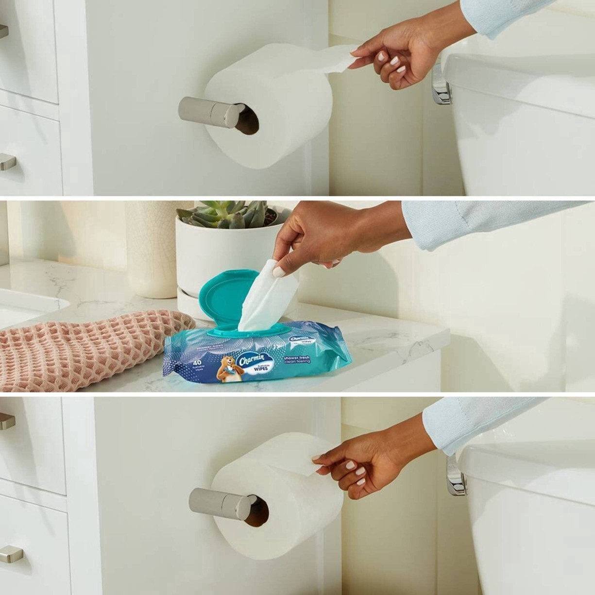 slide 35 of 40, Charmin Flushable Shower Fresh Wipes 4 ea, 4 ct