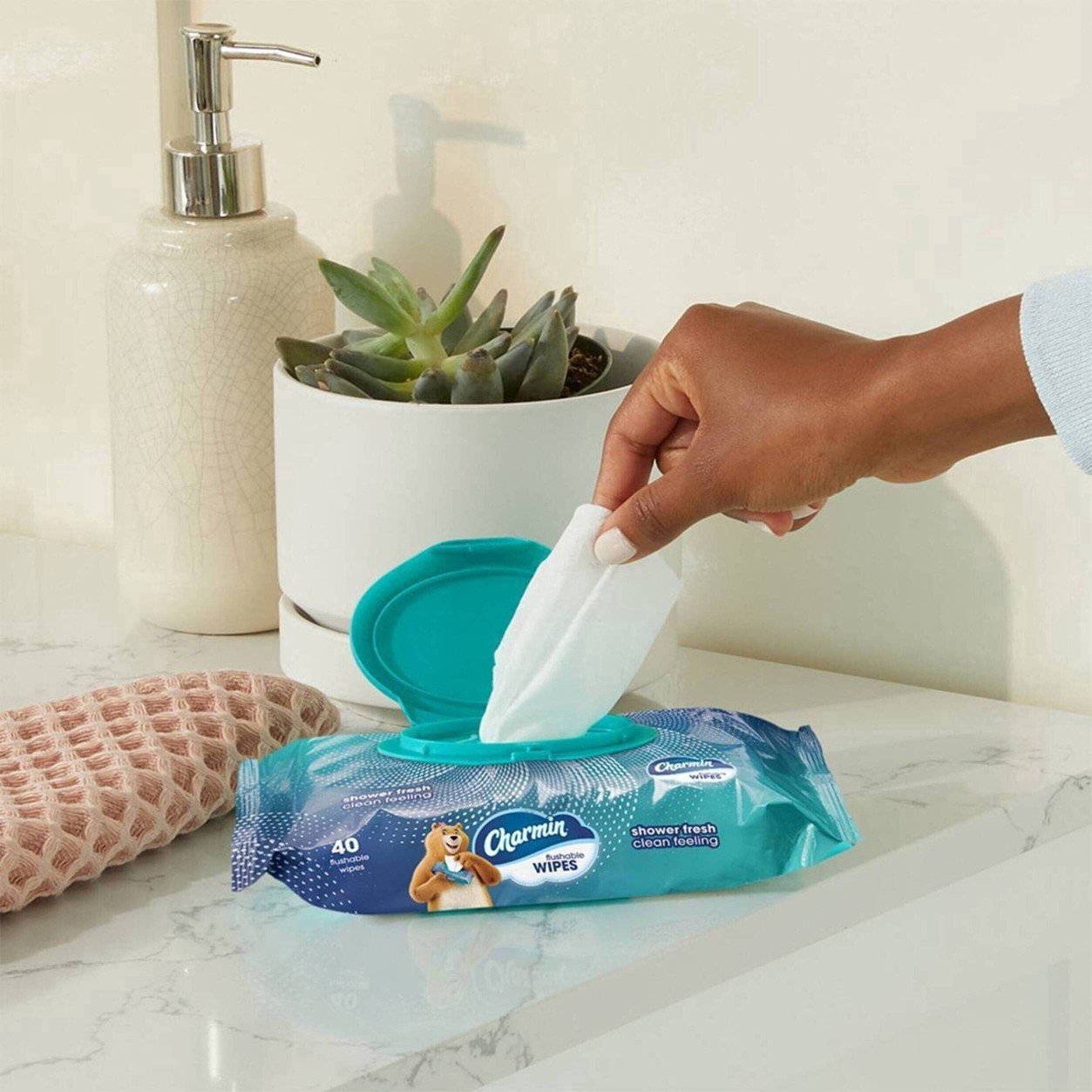 slide 39 of 40, Charmin Flushable Shower Fresh Wipes 4 ea, 4 ct
