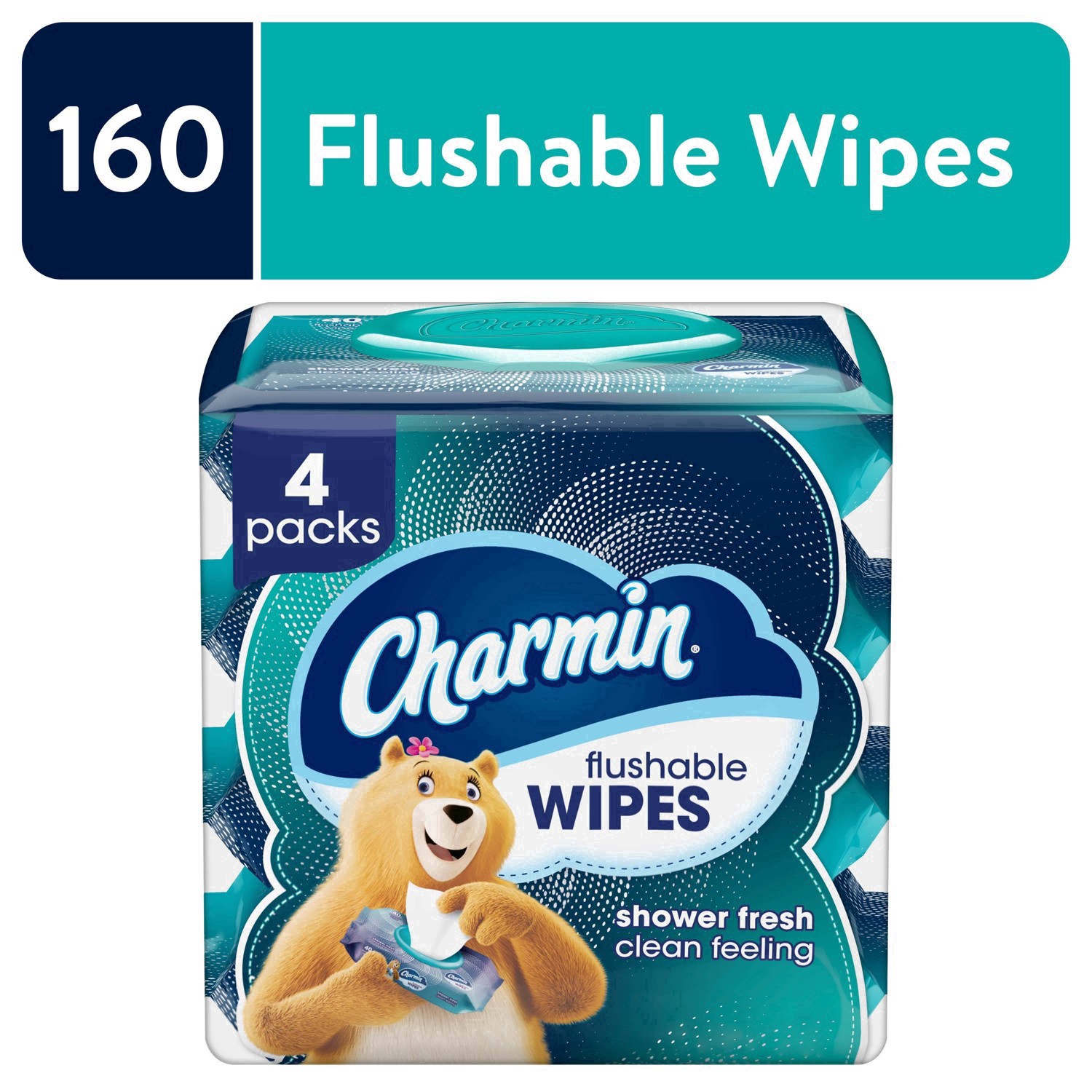 slide 24 of 40, Charmin Flushable Shower Fresh Wipes 4 ea, 4 ct