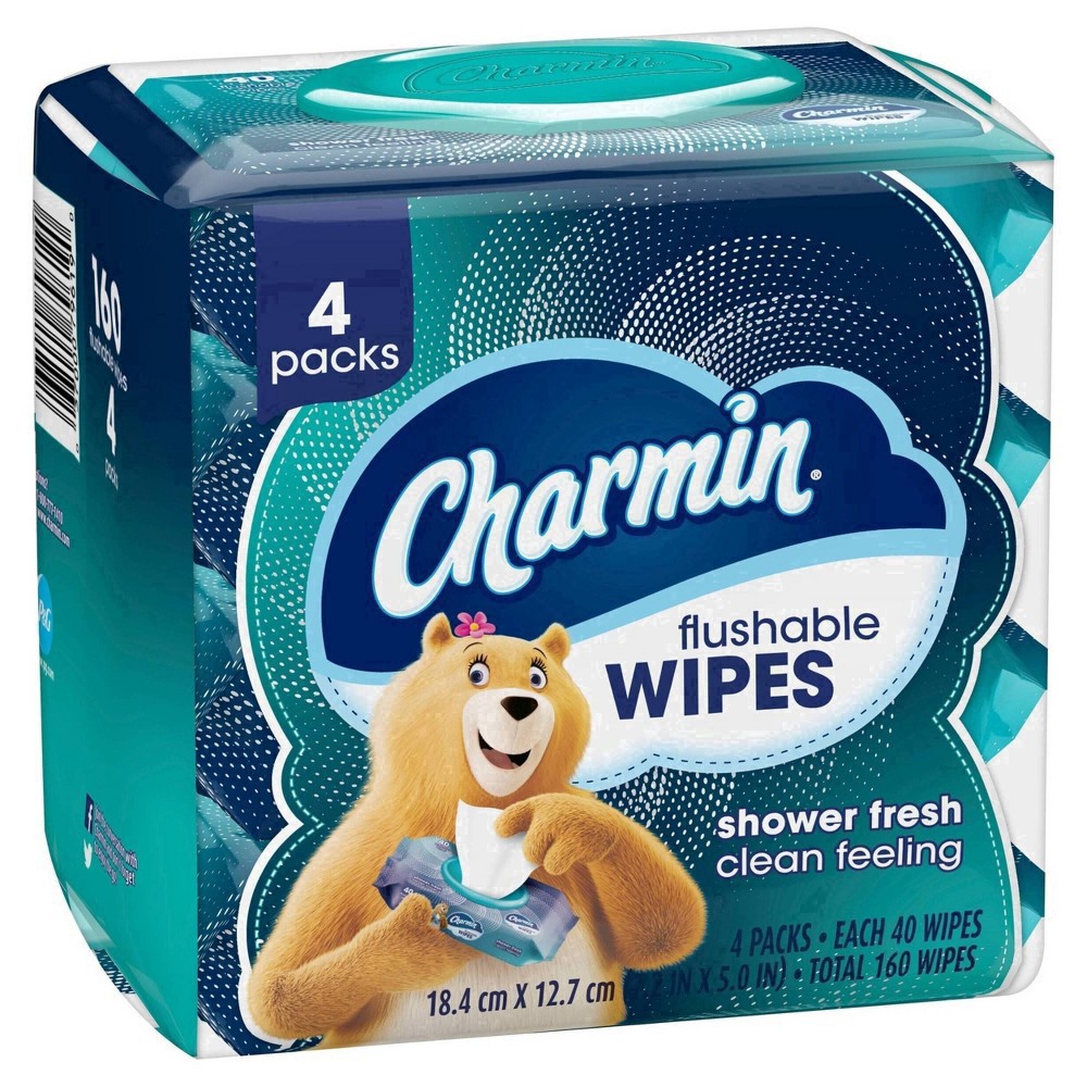 slide 21 of 40, Charmin Flushable Shower Fresh Wipes 4 ea, 4 ct