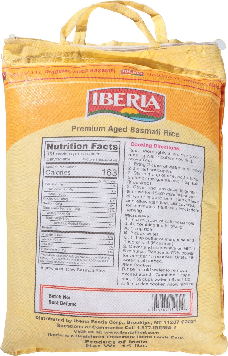 slide 9 of 12, Iberia Basmati Rice, 15 lb