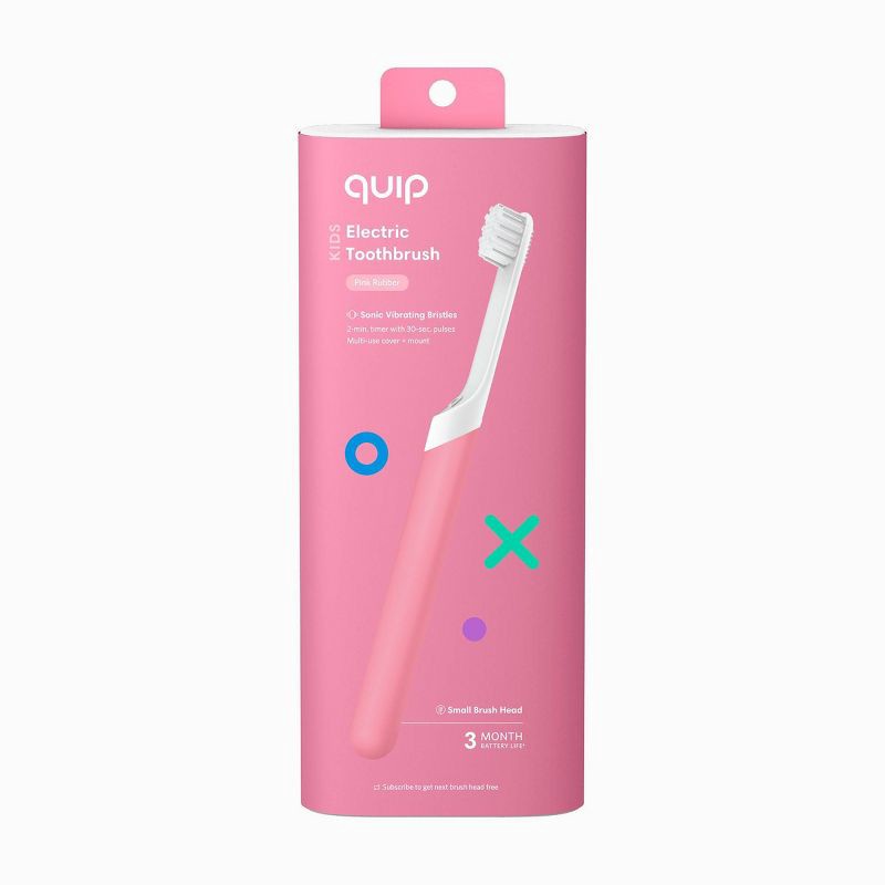 slide 2 of 14, quip Kids Sonic Electric Toothbrush - Rubber | Timer + Small Brush Head, 1 ct