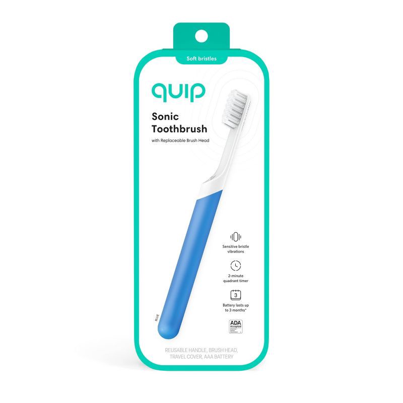 slide 6 of 13, quip Sonic Electric Toothbrush - Plastic | Timer + Travel Case/Mount, 1 ct