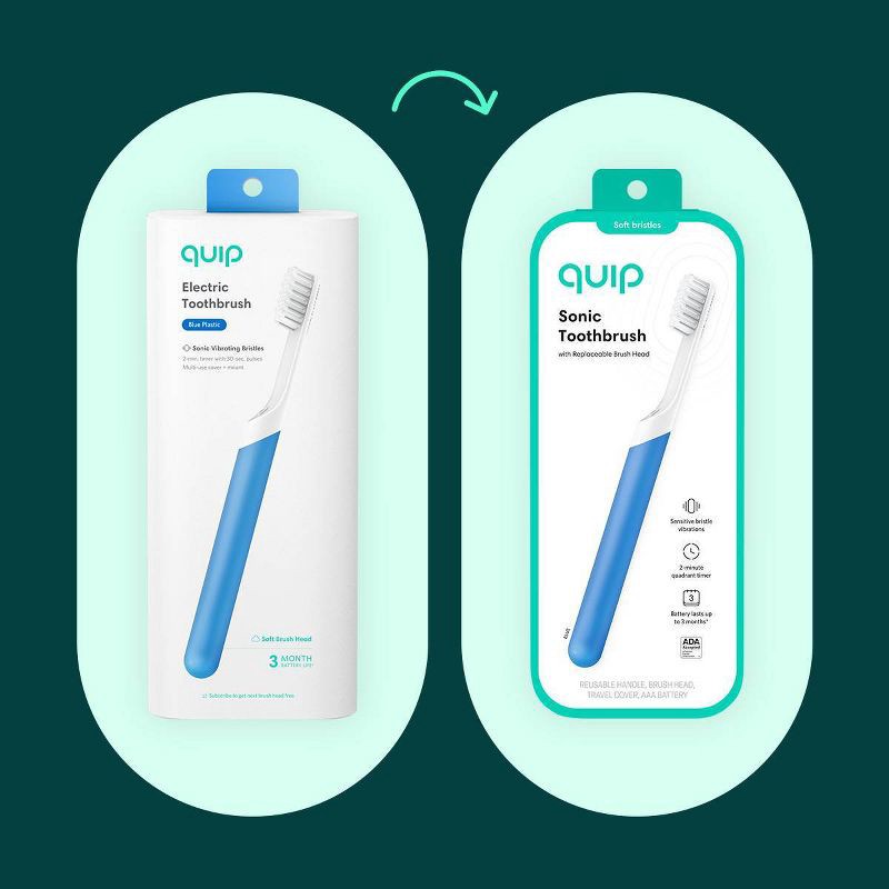 slide 13 of 13, quip Sonic Electric Toothbrush - Plastic | Timer + Travel Case/Mount, 1 ct